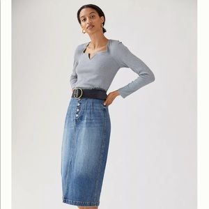 NWT Anthropologie Pilcro Notch Neck Tee